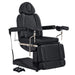 Ink 3-Motor Gynecology Chair with Stirrups Black Front Angled View On White Background