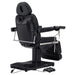 Ink 3-Motor Gynecology Chair with Stirrups Black Rear View With Remote Control On White Background