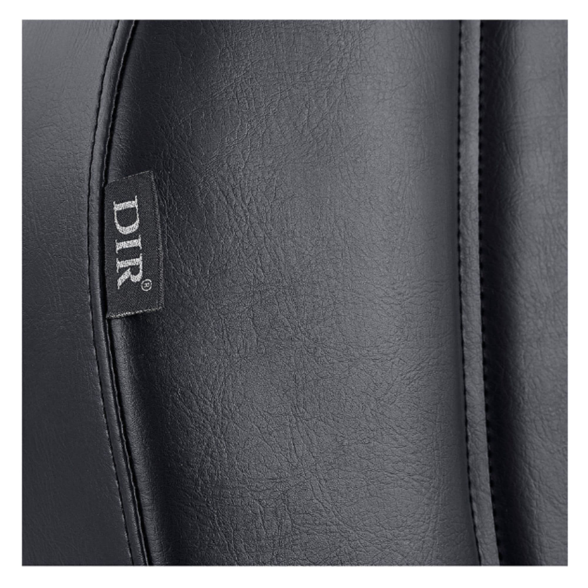 Ink 3-Motors Medical Spa Chair Close-Up View Of Black Upholstery With Brand Name