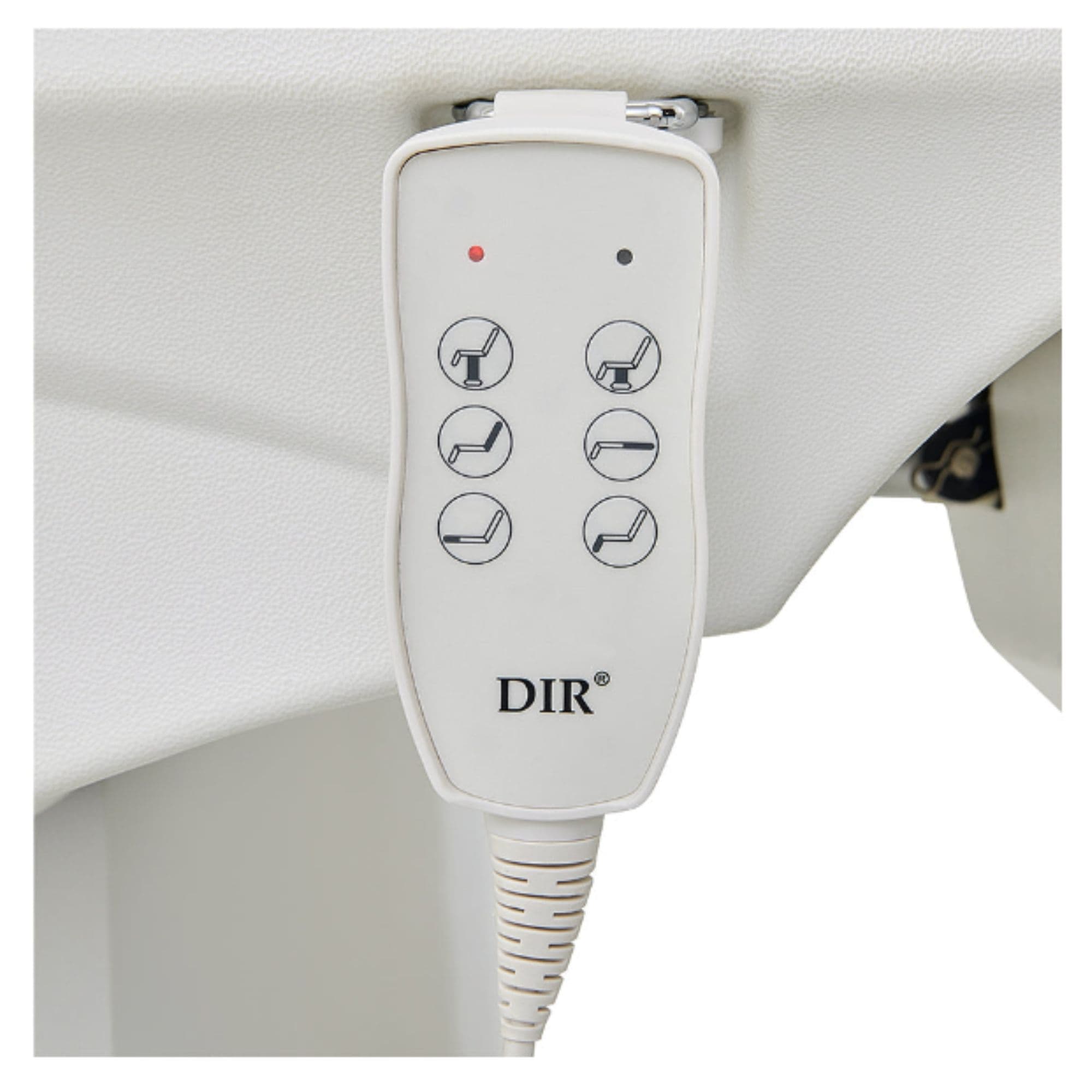 Ink 3-Motors Medical Spa Chair Close-Up View Of Remote Control For Beige Variant