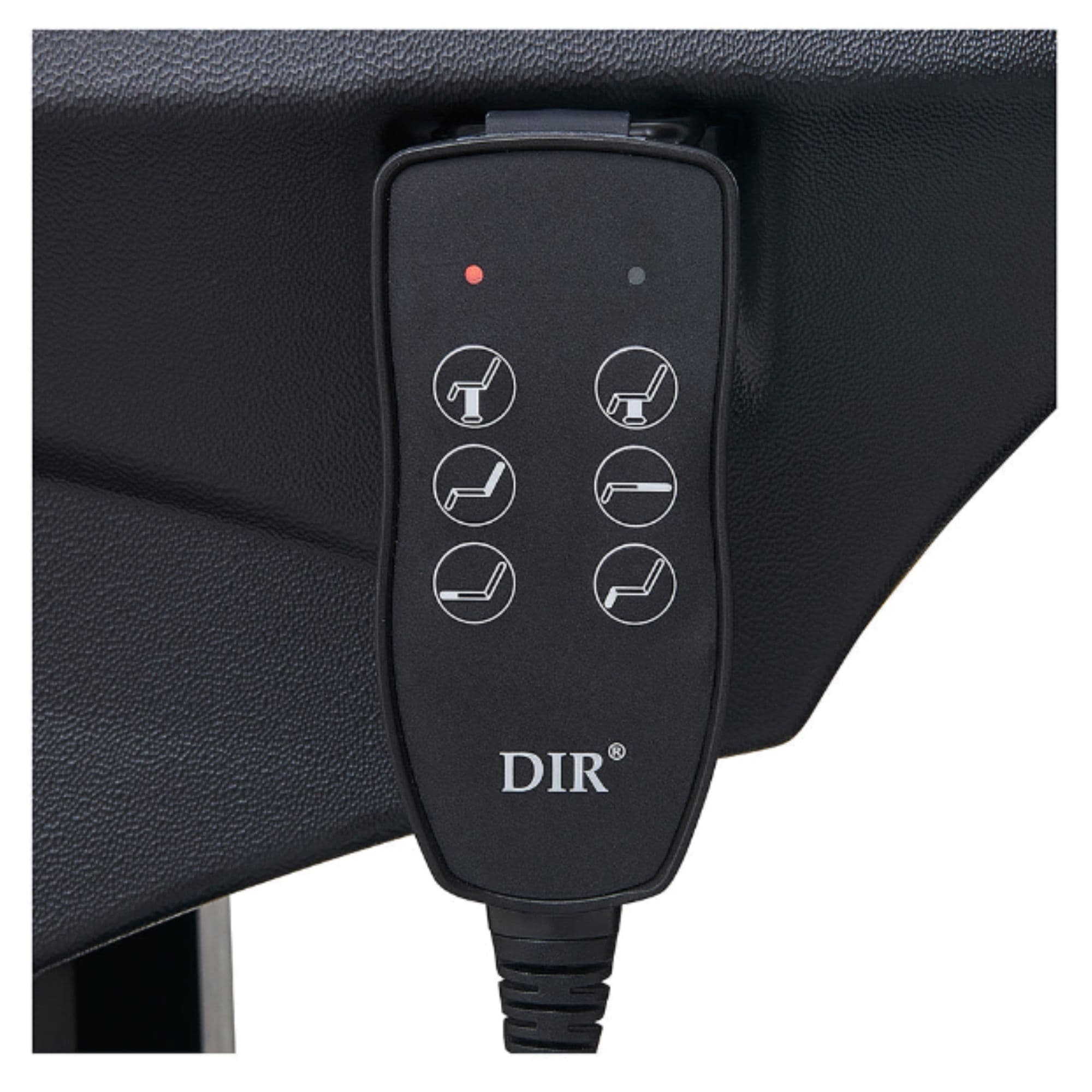 Ink 3-Motors Medical Spa Chair Close-Up View Of Remote Control For Black Variant