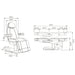 Ink 3-Motors Medical Spa Chair Product Dimension Diagram