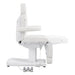 Ink 3-Motors Medical Spa Chair White Variant Side View Showing Extendable Footrest Positions On White Background