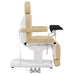 Ink OB 3-Motors Gyno Chair with Stirrups - OB GYN Beige View With Pedal Control On White Background
