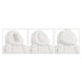Ink OB 3-Motors Gyno Chair with Stirrups - OB GYN Close-Up Views Showing Multiple Headrest And Face Hole Options For White Variants