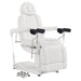 Ink OB 3-Motors Gyno Chair with Stirrups - OB GYN White Front Angled View On White Background