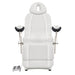Ink OB 3-Motors Gyno Chair with Stirrups - OB GYN White Front View With Pedal Control On White Background