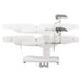 Ink OB 3-Motors Gyno Chair with Stirrups - OB GYN White Side View And Fully Reclined Demonstrating An Up And Down Adjustment On White Background