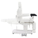 Ink OB 3-Motors Gyno Chair with Stirrups - OB GYN White Side View Demonstrating Recline Adjustment Range On White Background