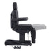 Ink Triple-Motor Medical Spa Treatment Chair Black Variant Side View Showing Extendable Footrest Positions On White Background