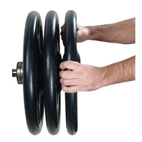 Thumbnail for York Barbell 2″ Iso-Grip Rubber Encased Steel Olympic Plate Sets