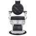 Julius Heavy Duty Barber Chair Black Variant Front View On White Background