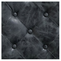 Thumbnail for Julius Heavy Duty Barber Chair Close-Up View Of Diamond Tufted Vintage Black Upholstery Pattern