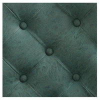 Thumbnail for Julius Heavy Duty Barber Chair Close-Up View Of Diamond Tufted Vintage Green Upholstery Pattern