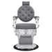 Julius Heavy Duty Barber Chair Gray Variant Front View On White Background