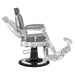 Julius Heavy Duty Barber Chair Gray Variant Side View Demonstrating Swing Adjustment On White Background