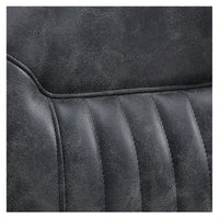 Thumbnail for Kaiser Retro Style Vintage Barber Chair Close-Up View Of Back Rest Striped Vintage Black Upholstery Pattern