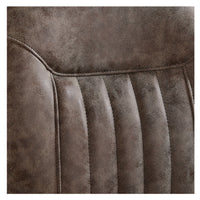 Thumbnail for Kaiser Retro Style Vintage Barber Chair Close-Up View Of Back Rest Striped Vintage Brown Upholstery Pattern