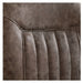 Kaiser Retro Style Vintage Barber Chair Close-Up View Of Back Rest Striped Vintage Brown Upholstery Pattern