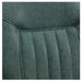 Kaiser Retro Style Vintage Barber Chair Close-Up View Of Back Rest Striped Vintage Green Upholstery Pattern