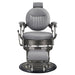 Kaiser Retro Style Vintage Barber Chair Gray Variant Front View On White Background