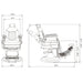 Kaiser Retro Style Vintage Barber Chair Product Dimension Diagram