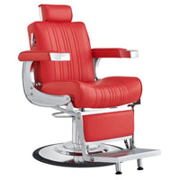 Thumbnail for Kingston Hydraulic Barber Chair Red Variant Front Angled View On White Background