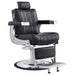 Kingston Hydraulic Barber Chair Black Variant Front Angled View On White Background