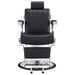 Kingston Hydraulic Barber Chair Black Variant Front View On White Background