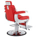 Kingston Hydraulic Barber Chair Red Variant Rear Angled View On White Background