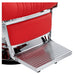 Kingston Hydraulic Barber Chair Red Variant With Close-Up View Of Footrest Platform On White Background