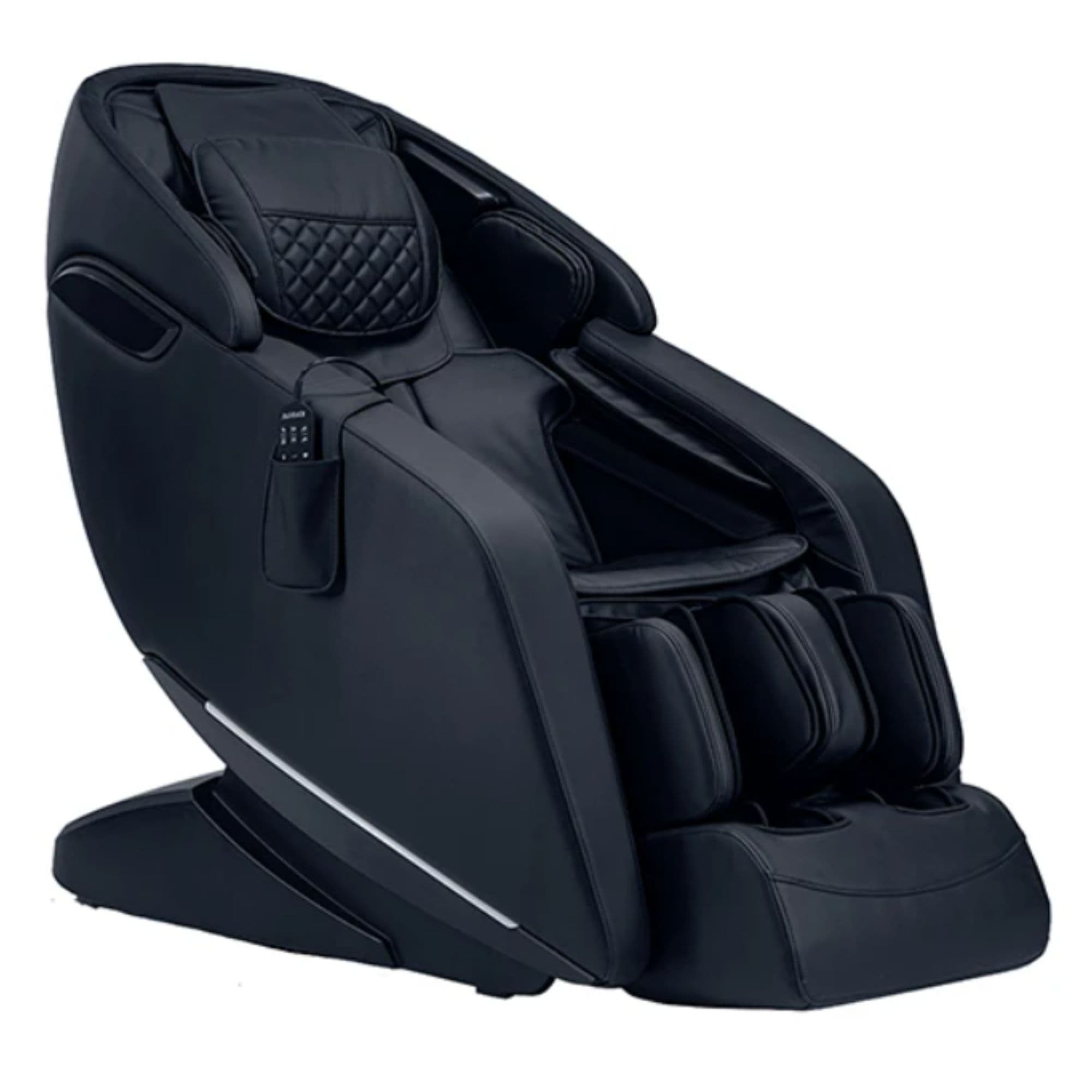 Kyota Genki M380 Full Body Massage Chair Black Variant Front Angled View On White Background