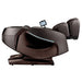 Kyota Hatsumei M900 4D AI Massage Chair Brown Variant Side View In Fully Reclined Position On White Background