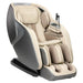 Kyota Joubu M880 4D Massage Chair Gray-Tan Variant Front Left Angled View On White Background