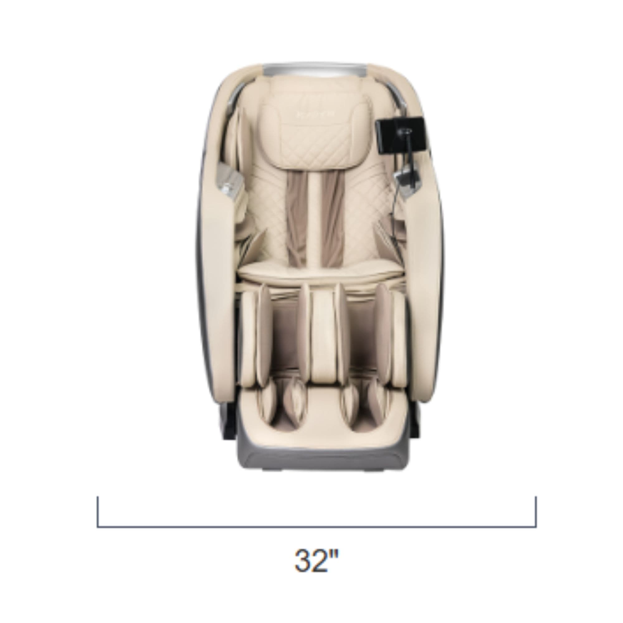 Kyota Joubu M880 4D Zero Gravity Massage Chair Showing The Front View Measurement