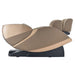 Kyota Kansha M878 Massage Chair Gold-Tan Variant Side View In Fully Reclined Position On White Background
