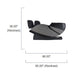 Kyota Kansha M878 Massage Chair Showing The Complete Measurement