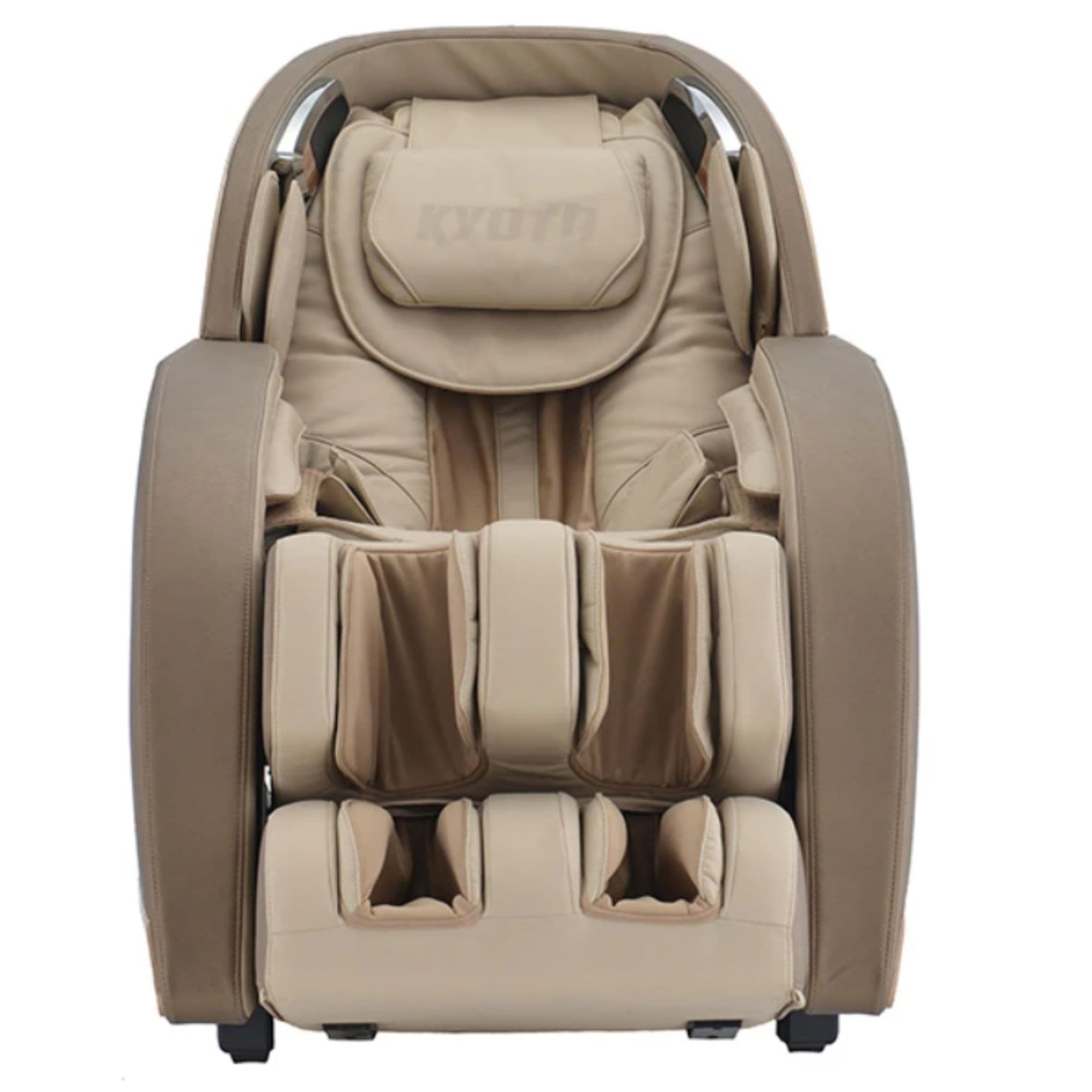 Kyota Kansha Massage Chair Gold-Tan Variant Front View On White Background
