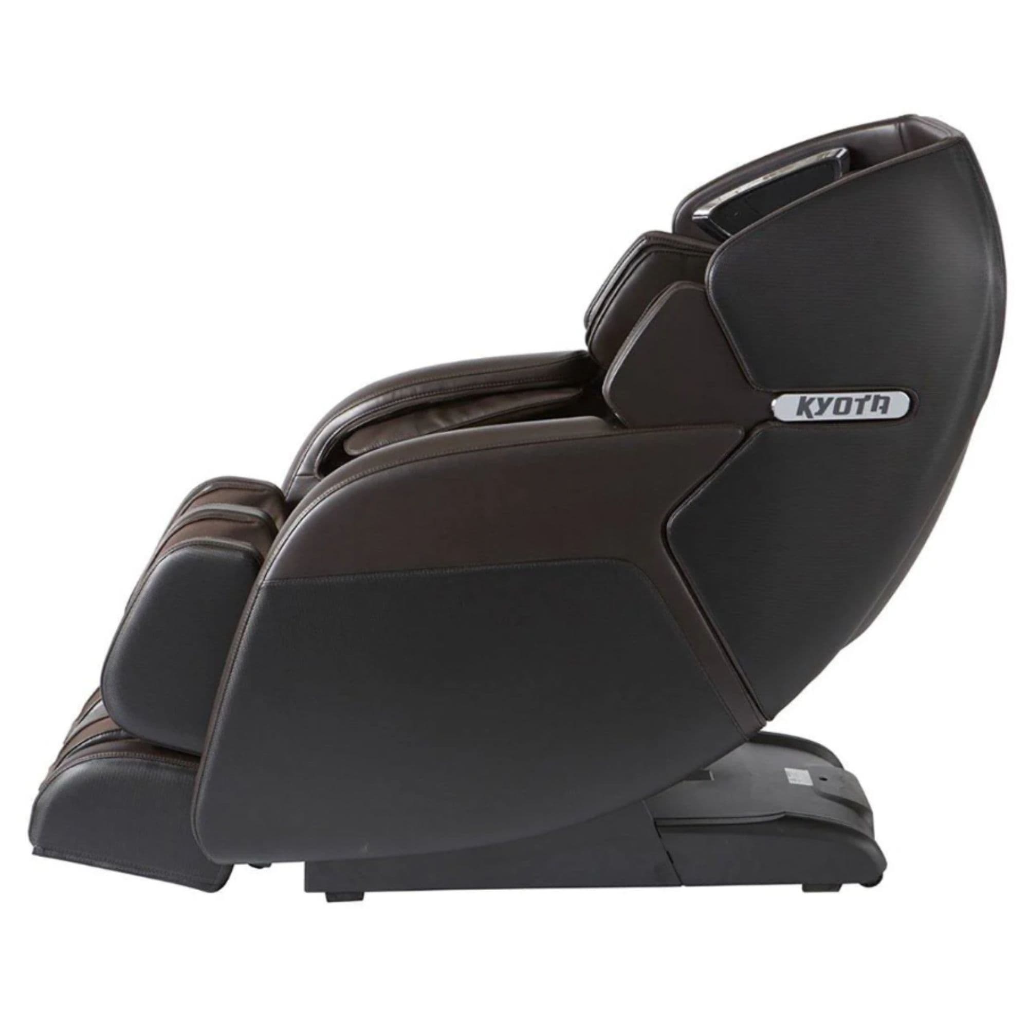 Kyota Kenko M673 Massage Chair Certified Pre-Owned Brown Variant Side View On White Background