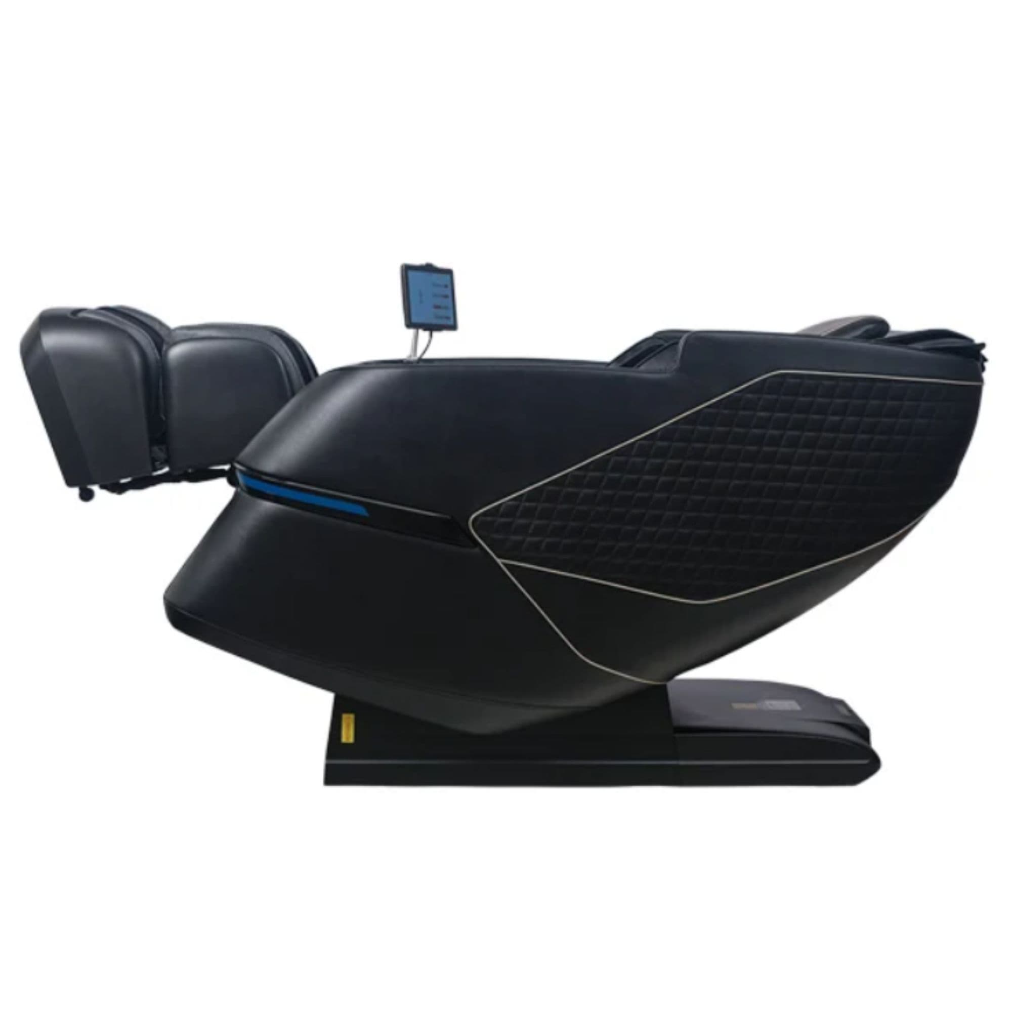 Kyota Kizuna M688 Black-Gray Variant Side View In Fully Reclined Position On White Background