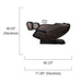 Kyota Kizuna M688 Massage Chair Showing The Complete Measurement