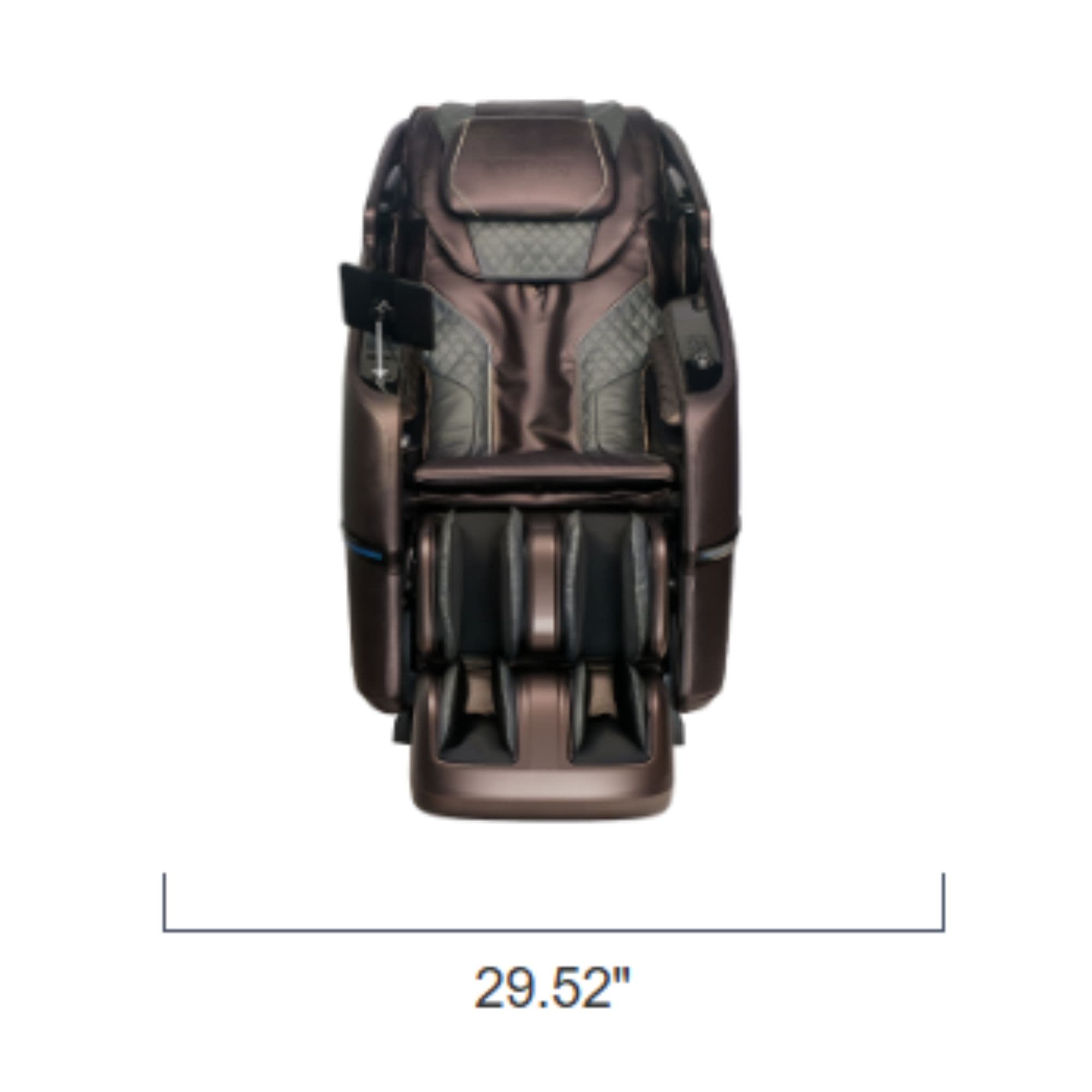 Kyota Kizuna M688 Massage Chair Showing The Front Measurement