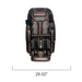 Kyota Kizuna M688 Massage Chair Showing The Front Measurement