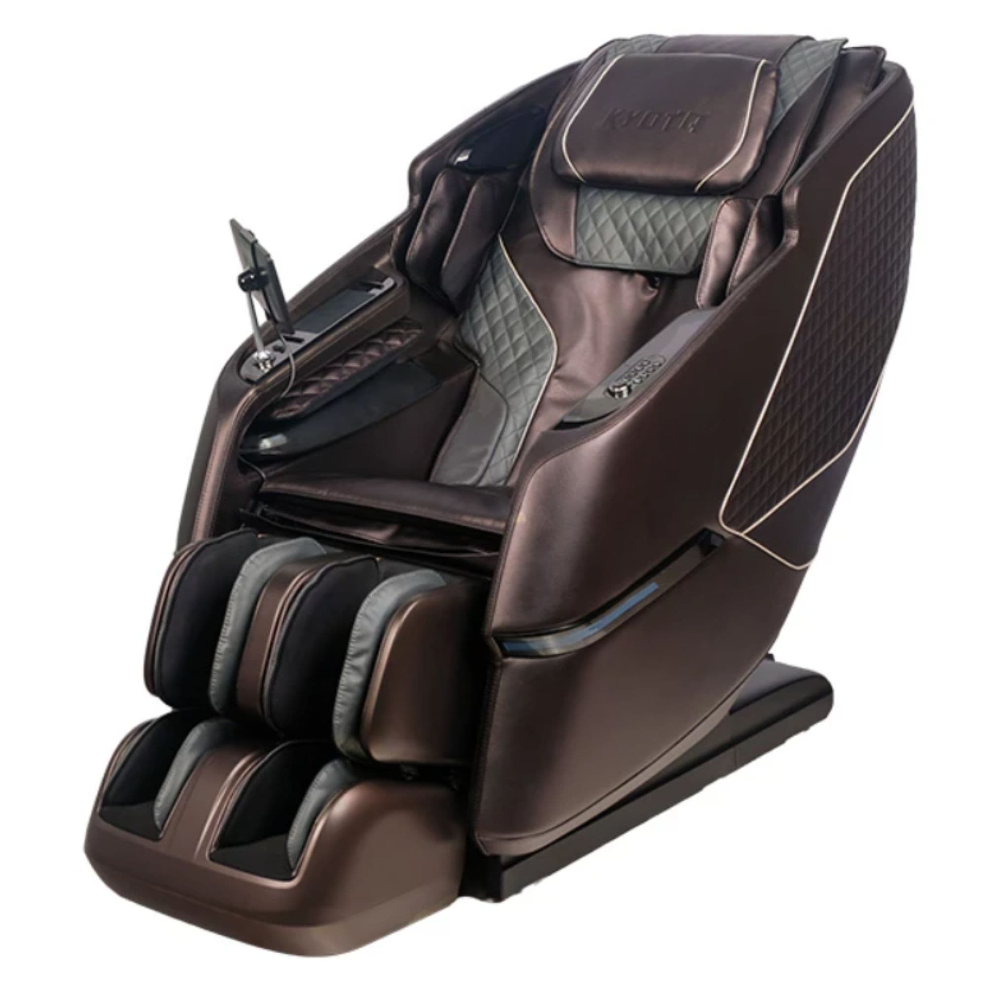 Kyota M688 Massage ChairBrown-Gray Variant Front Right Angled View On White Background