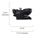 Kyota Nokori M980 Syner-D Massage Chair Certified Pre-Owned Showing The Complete Measurement