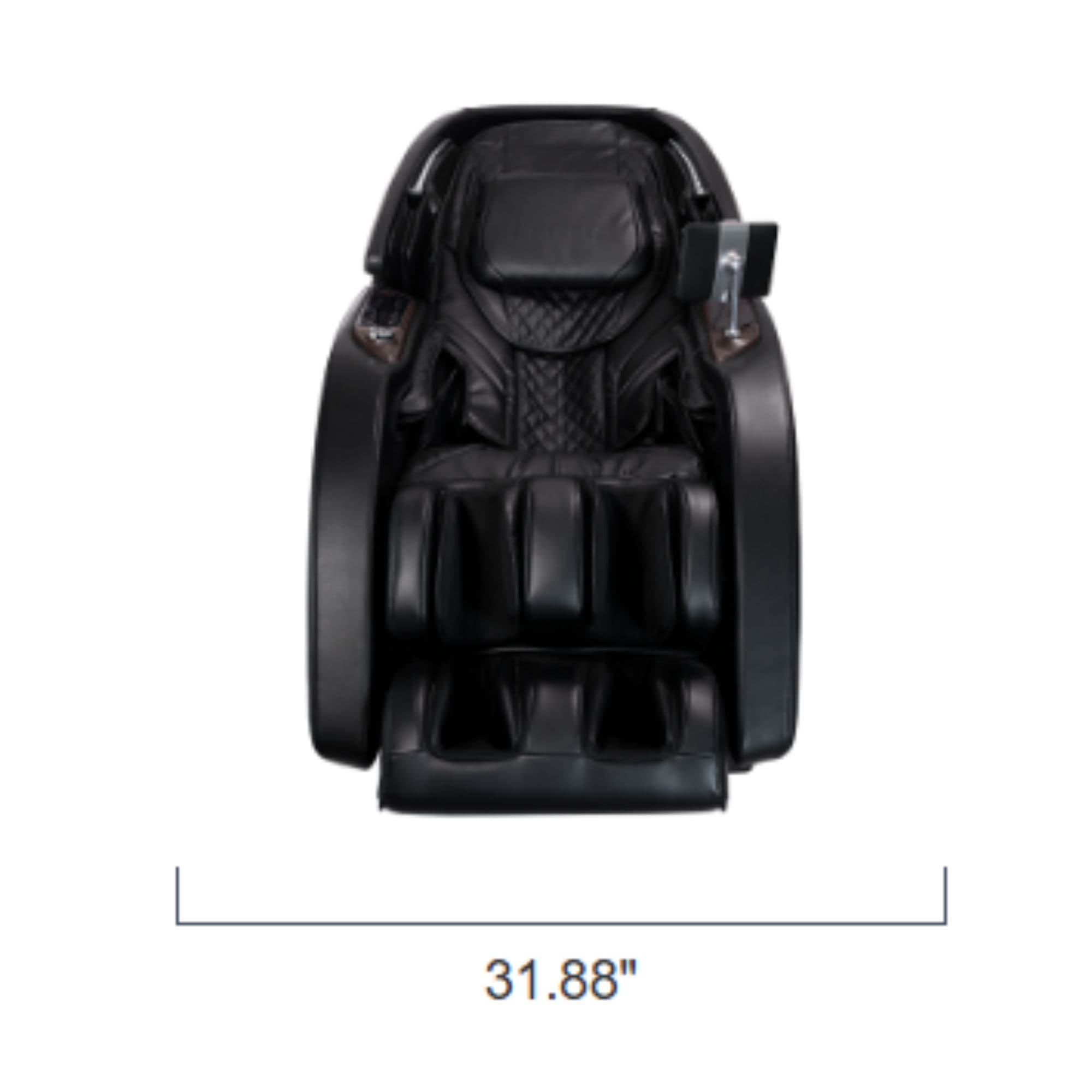Kyota Nokori M980 Syner-D Massage Chair Certified Pre-Owned Showing The Front Width Measurement