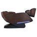 Kyota Yugana M780 4D Massage Chair Brown Variant Side View In Fully Reclined Position On White Background