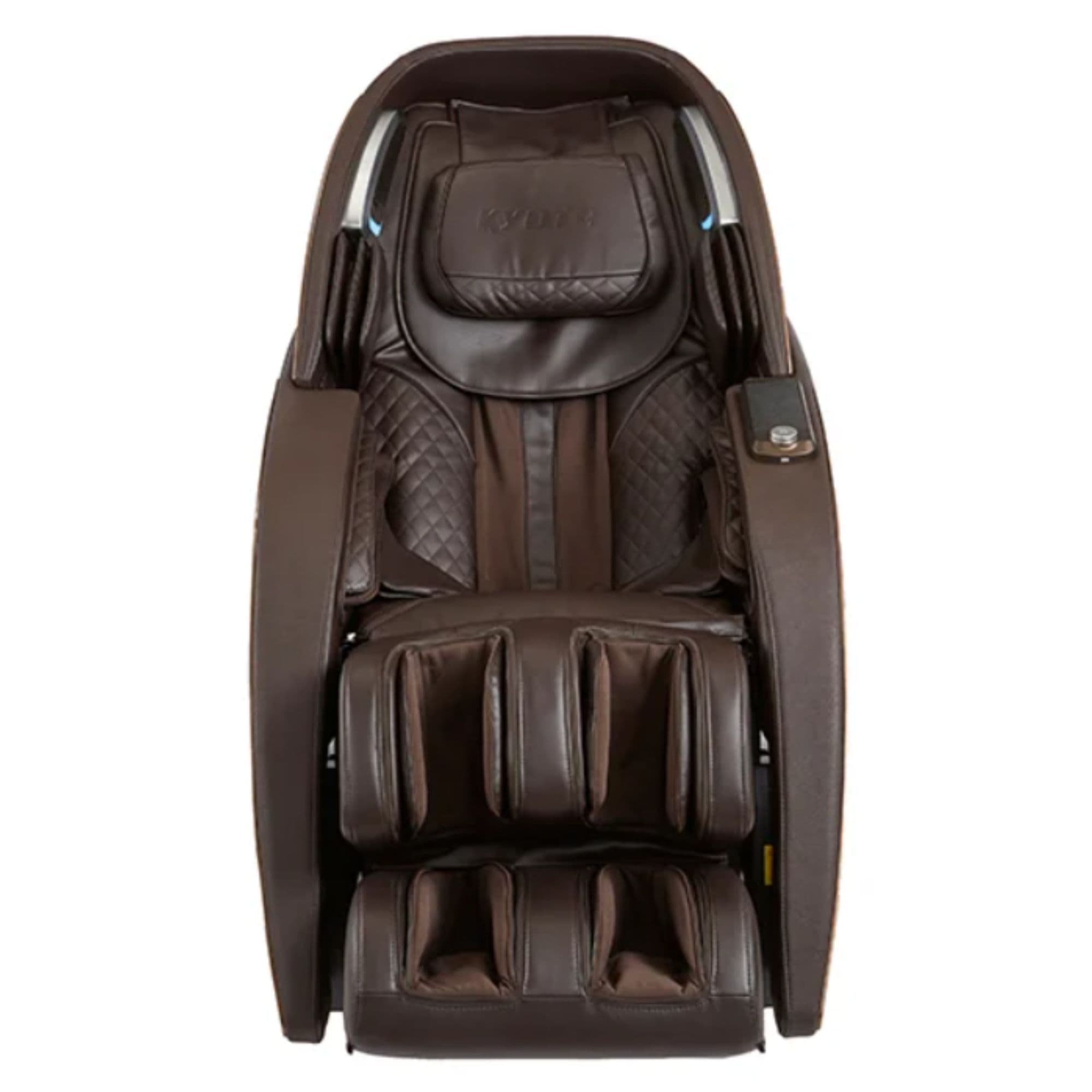 Kyota Yutaka M898 4D Massage Chair Brown Variant Front View In The Background
