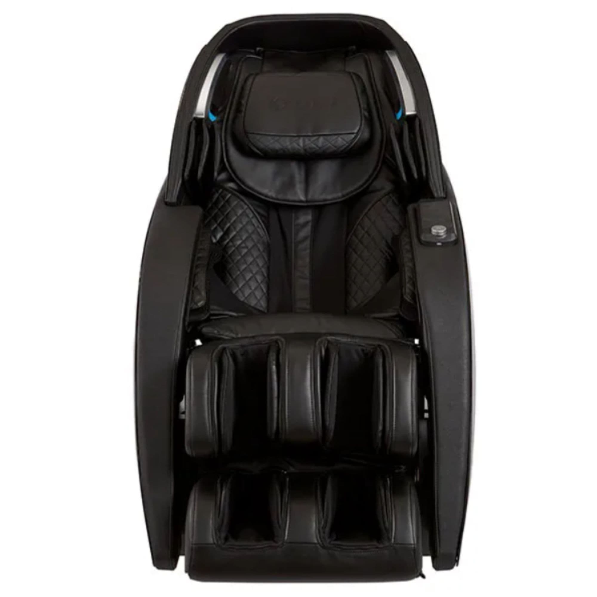 Kyota Yutaka M898 4D Massage Chair Certified Pre-Owned Black Variant Front View On White Background