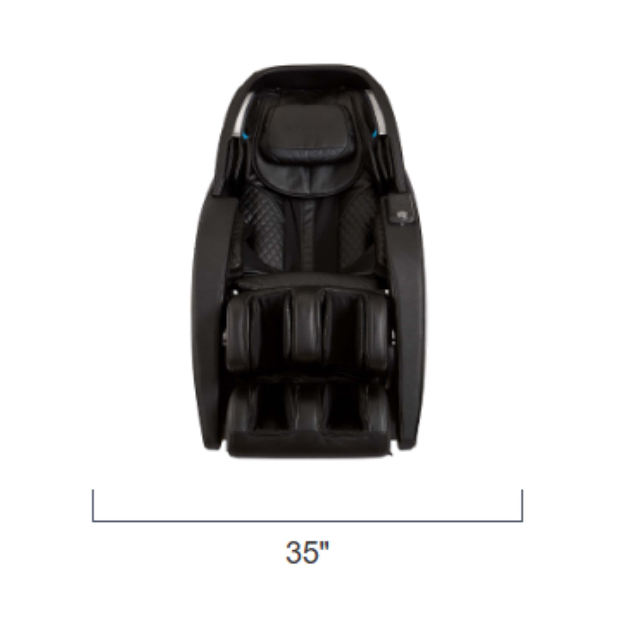 Kyota Yutaka M898 4D Zero Gravity Massage Chair CPO Showing A Front Width Measurement